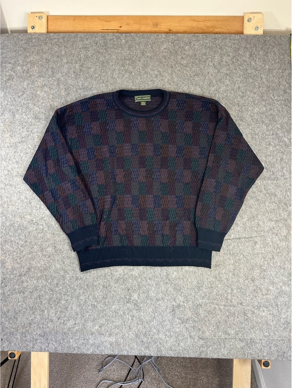 Vintage Croft and Barrow patterned crewneck sweater Size Large